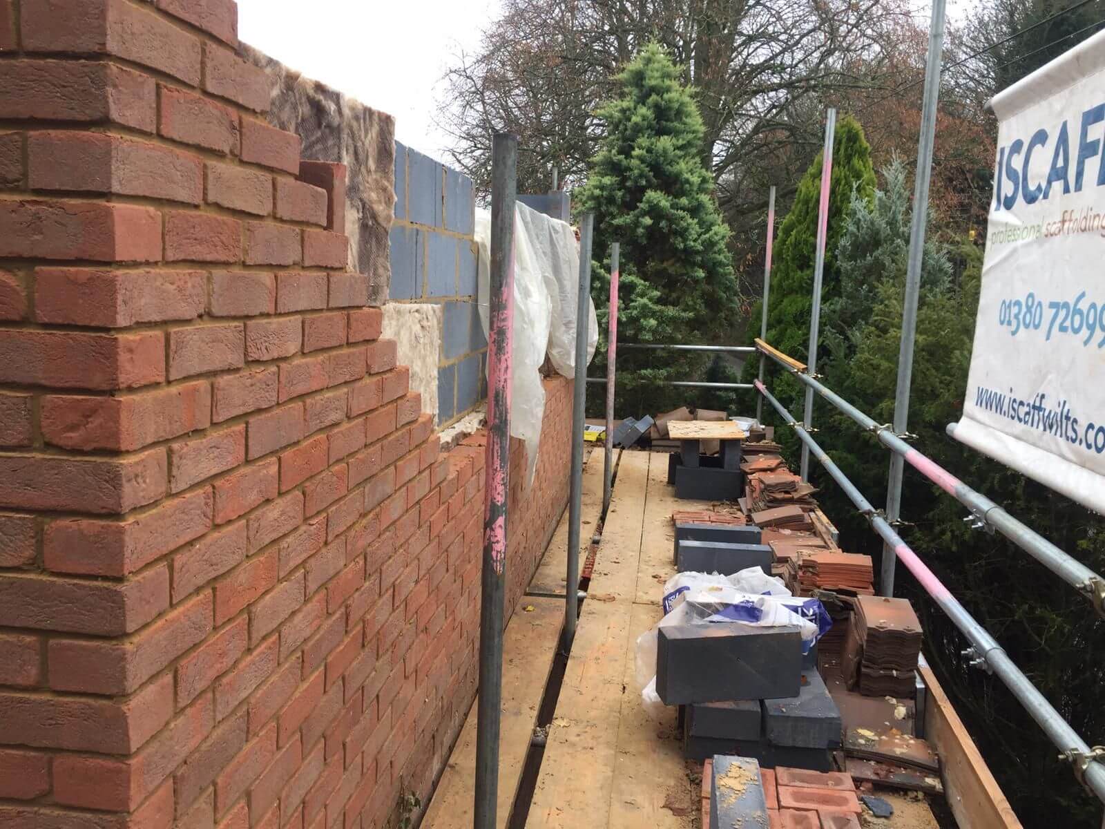 block and brickwork is going up