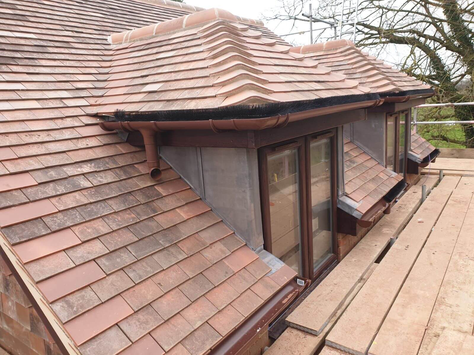 Hedgehog fitted into the matching Rosewood UPVC