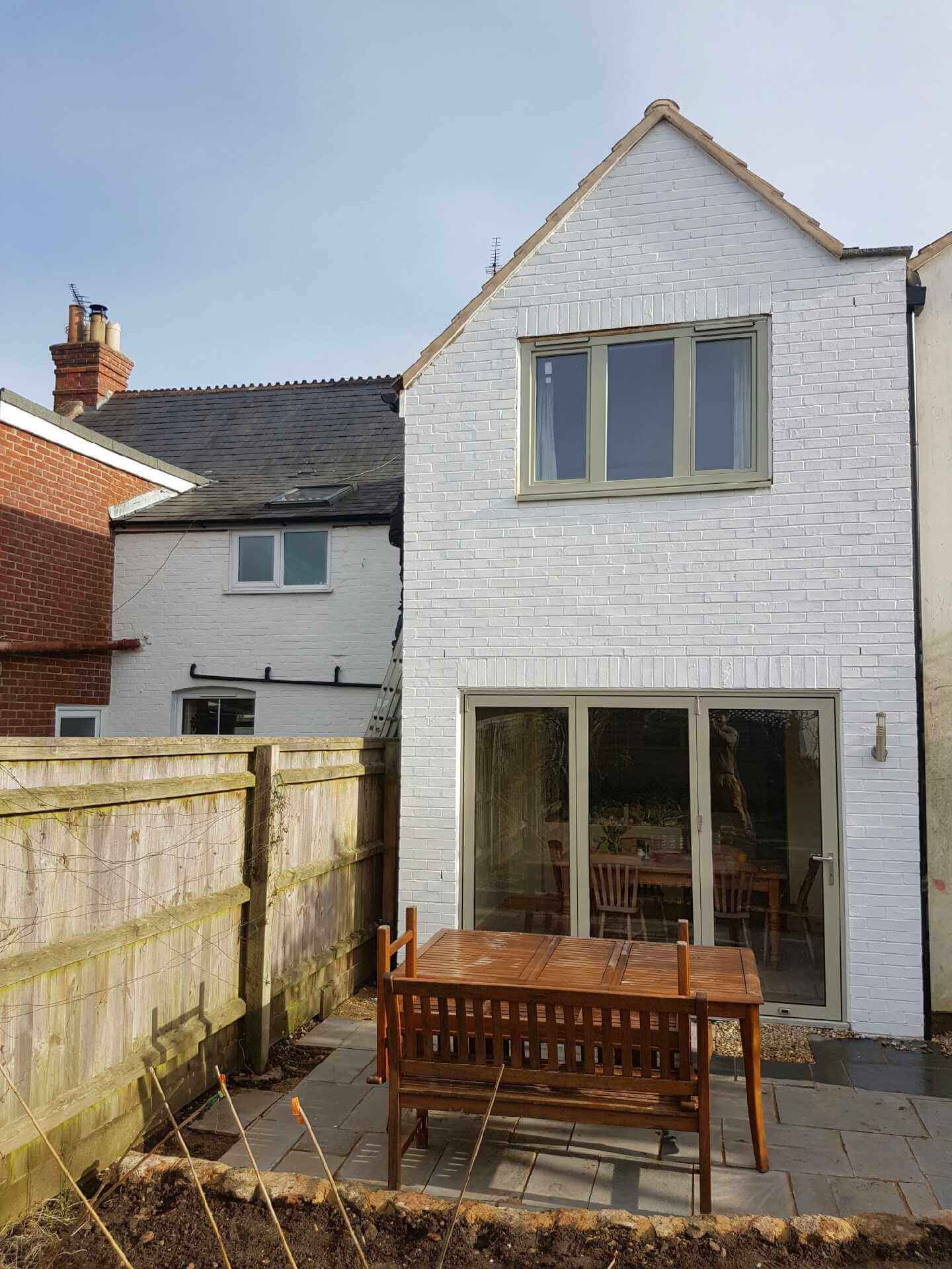outside two story extension